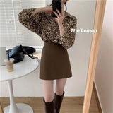 New Spring 2023 Women's Clothing Leopard Print Shirt for Women Street Style Long Sleeve Top Boho Chiffon Blouse for