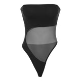 Zingj Summer New Women's Fashion Hanging Neck See-Through Mesh Sexy Back Slim Bag Hip