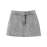 New Artificial Pearl Denim Jacket 5862065 Miniskirt