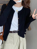 Zingj Autumn And Winter New Gray Knitted Cardigan With High-End Sweater Coat Thin Long-Sleeved Women's