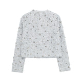 New Series Of Beads Decorated With Round Collar Fashion Jacket