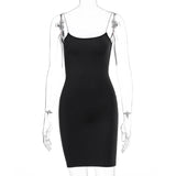 Slim-fit Diamond Sling Dress with Backpack-Outfit