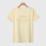 Zingj Korean Chic Summer New Embroidery Stereo Letter Casual Simple Age Reduction Round Collar Short Sleeve Versatile
