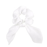 Chiffon Bowknot Elastic Hair Bands For Women Girls Solid Color Scrunchie Headband Hair Ties Ponytail Holder Hair