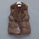 Vest 2024 New Autumn And Winter Fashion Versatile Vest Female Foreign Style Wear Plus Plus Thick Vest Coat Vest-Outfit