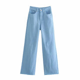 New Spring Style Is High-Waisted And Thin, Loose Straight Trousers, Casual Wide-Leg Pants