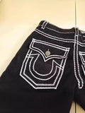 Trendy Rock Style Jeans Men's White Thick Line Belief Large Size Loose Straight
