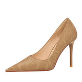 Zingj Retro High Heel Shallow Pointed Thin Heel Super High Heel Sexy Nightclub Women's Shoes High Heels Single