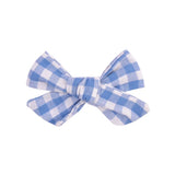 Flower Cotton Hair Bows With Clip For Baby Girls Plaid Boutique Hair Clips Hairgrip Barrettes Headwear Hair