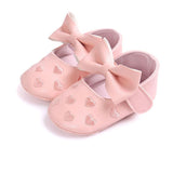 Boy Girl Breathable Bow Design Anti-Slip Shoes Casual Sneakers Toddler Soft Soled First