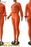Fall Sweater Matching Sets Womens 2 Two Piece Set Sweatsuits For Womens Long Sleeve Hooded Crop Top Outfits Pants