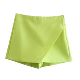 New Korean Version Of High Waist And Long Legs Asymmetrical Candy Colored Skirt Skirt