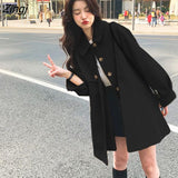 Women Basic Classic Daily All-match Temperament Popular Causal Korean Style Autumn Ladies Loose Retro Minimalist Pure