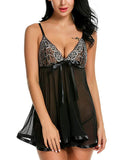 Zingj Underwear Sexy Female Net Gauze Bow Halter Sleeping Dress Home Clothes Sex