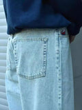 Street Boy Jeans Y2K Hip-Hop Cartoon Embroidery Vintage Blue Jeans Pants