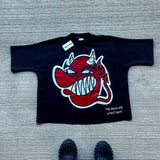 Short-Sleeved Summer Leisure Loose Demon Printing Boys And Girls
