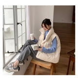 Zingj Female 2023 Autumn / Winter New Korean Version Loose Versatile Down Cotton Horse Clip Vest Vest To Wear A Short