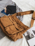 Large Canvas Satchel Bag- Outfit