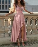 Zingj Women's Wear 2023 New Women's Pink Solid Color Dress LZS5163