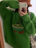 Fruit Cake Jacquard Knit Pullover- Outfit