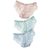 Sexy Lace Panties Soft Breathable Briefs Women Underwear Ladies Panty Transparent Low-Rise Underpants Lingerie Intimates
