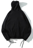 Zipper Gothic Print Oversized Hoodie- Outfit