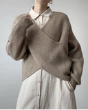 Zingj Autumn And Winter Korean Version Of Personality, Foreign Style, Fashion, Pure Color, Cross Bat Sleeves, Sweaters And Women's