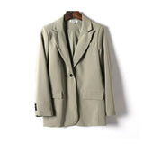 Women Blazer And Guard Pants Sets Two Pieces OL Single Breasted Jacket Formal Suit Pleated Trousers Spring Autumn