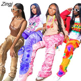 Cargo Pant Joggers Women's Pants With Pocket Drawstring Sweatpants Solid Color Femme Winter Clothes For