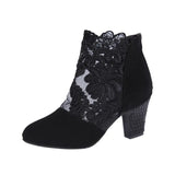 Zingj Gauze High-Heeled Sandals Women's Large-Size Fashion Round Heels Roman
