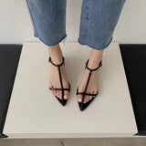 Zingj Version Of 2024 Summer Casual Flat With Roman Sandals With A Word Buckle Tip Soft Flat Women's