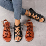 Zingj Size Women's Shoes In The Summer Of 2024, The New Strapped Fish Mouth Flat-Soled Roman Shoes Leisure Women's