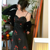 Women Vintage Elegant Party Dress Sleeveless Midi Dress Lady