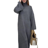 2025 New Women's Knitted Turtleneck Sweater Temperament Fashion Dress