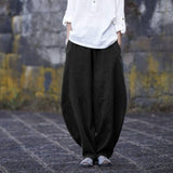 Cotton And Linen Loose Casual Stitching Solid Color
