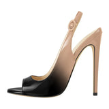 Onlymaker Women's Peep Toe 12cm Thin High Heels Pumps Sandals Ladies Shoes Open Toe Big Size Summer Stiletto
