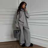 Letter-Print Hooded Hooded Loose Version Of Multi-Color Lazy Trend Trend High Street Tide