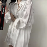 Zingj New Spring / Summer Loose Shirt Women's Korean Style Chic Sunscreen Silk Slippery Pendant Sensible Sunscreen Long-Sleeved Medium-Long
