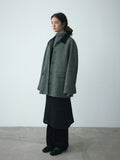 [He] Autumn New Casual Lapel Collar Bump Color Collar Herringbone Versatile Wool Long Coat H7378-Outfit