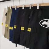 High Street Multi-Pocket Cruise Ship Printed Shorts Men's Fashion Brand Summer Loose Overalls Shorts