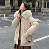 The 2024 New Winter Down Cotton And Thick Cotton-Padded Coat-Outfit