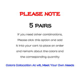 pieces = 5 pairs Women Invisible Solid Color Socks Slippers Ladies Polyester Cotton Non-slip Silicone Ankle Socks
