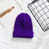 Women 2020 New Solid Knitted Warm Soft Trendy Hats Simple Korean Style Womens Wool Casual Caps Elegant All-match