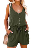 Summer Sleeveless Waist-controlled Lace-up Loose-fitting Wide-leg