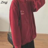 Women Aesthetic Thicker High Quality Leisure Turtleneck Leisure Embroidery Spring Autumn Korean Style Winter Coats