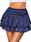 Anti-Permeable Multi-Layer Cake Stacked Short Skirt Hot Trousers Hot Girl Sexy Fashion Lace Skirt Sexy