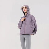 Ten-Twenty Fall Thin Hooded Trench Coat Bat Sleeve Sun Protection Suit Outdoor Short Jacket Jacket Women-Outfit