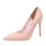 Zingj Korean Version Of Fashion Simple Women's Shoes Show Thin High Heels Fine Heel Super High Heel Shallow Mouth