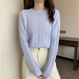 Zingj Waxy Languid Lazy Wind Round Collar Sweater Female Autumn Winter Design Feeling Small Minority Bottom Sweater Inside Build Foreign Style