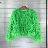 Fur Faux Korean Style Solid Color Tan